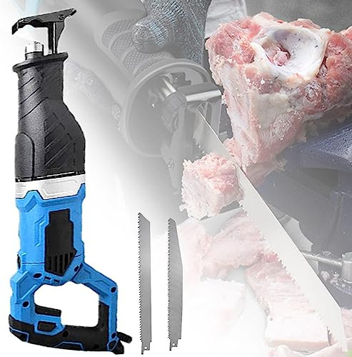 LMYYDES Bone Saw Machine Electric 1300W, Meat Cutter Commercial Bandsaw Machine, for Chicken Fish Trotter Beef, with 24cm Saw 0-2800 RPM,with toolbox