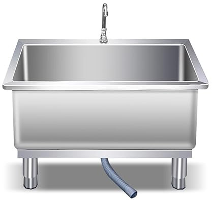 Fregadero Para Fregona De Piso Comercial,cubo Para Fregona De Bañera Para Servicios Públicos, Fregadero Para Cuarto De Lavado,lavabo De Servicio De Fregona De Acero Inoxidable(100 * 40 * 50cm)
