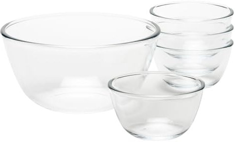 casa NOVA Schüssel-Set 5-teilig - Borosilikatglas - Transparent