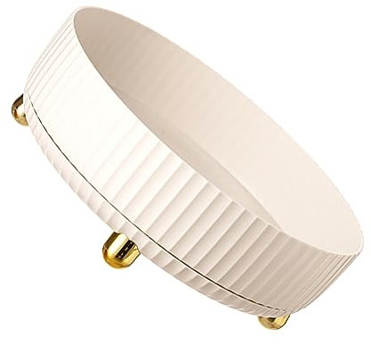 SECFOU Ripiano Rotante Carosello Delle Spezie Portaspezie Organizer Per Barattoli Di Condimento Rastrelliera Rotante Organizer Per Rack Per Armadio Scaffale Di Stoccaggio Pp Bianca