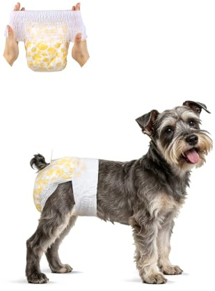 Flying Paws Disposable Dog Nappies Female, Pull-Up XS-30(22-38cm) | 360 Stretchy Waistband, For in Heat, Period, Incontinence, Training