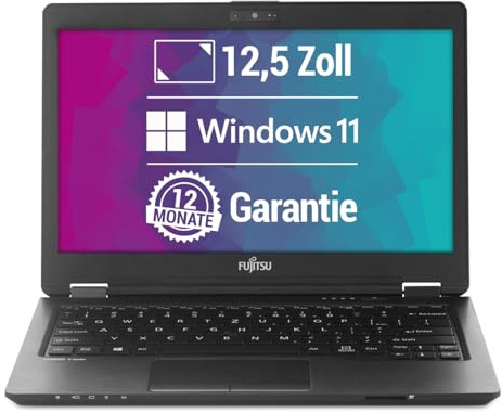 Fujitsu LifeBook U729 12,5 Zoll Full HD Laptop Intel Core i5-8265U@ bis zu 3,9 GHz 16 GB 512 GB SSD mit Windows 11 Pro & GRATIS Antiviren-Software inkl. 12 Monate Garantie