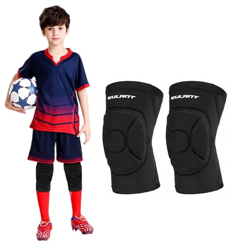 EULANT Rodilleras Voleibol para Niño,Acolchado Rodillera Futbol Sala Portero,Flexible Rodilla Protectoras Deportivas para Balonmano Danza Yoga Patinaje Artistico Gimnasia Esquí Trabajo,S