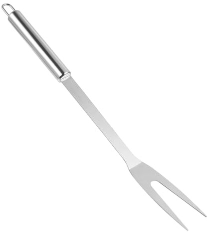 PERSELOSO Tenedor de Barbacoa Utensilio Resistente de Dos Puntas de Acero Inoxidable para y Patatas para Picnic y Catering en Exteriores en Exteriores