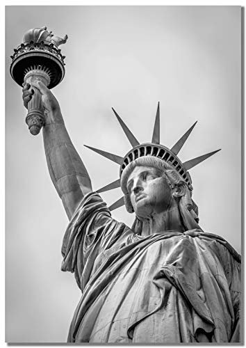 Panorama Lienzo Estatua de la Libertad 21 x 30 cm - Bastidor Incluido - Cuadros Decorativos para Salón - Decoración Moderna