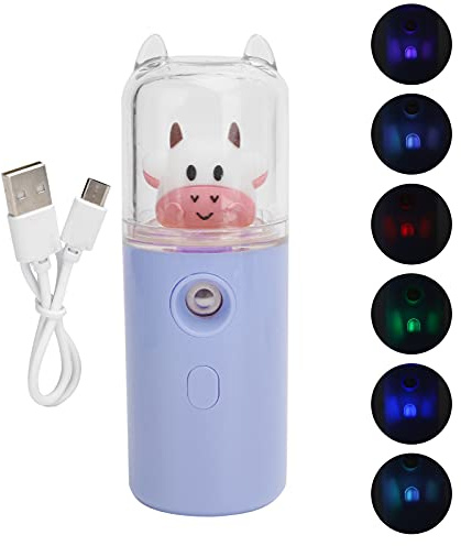 Nano Facial Mister, Facial Handy Mist Sprüher Gesichtsspray Mini USB Gesichtssprayer SPA Gesichts Befeuchter Sprühgerät Handlich Sprühgerät Face Cool Mist Sprayer Steamer für die Hautpflege(Lila)