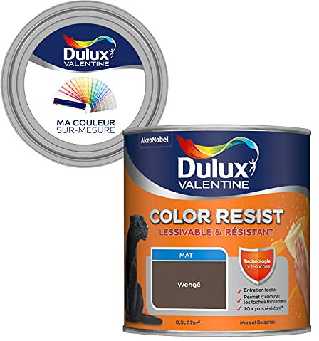 Ma Couleur Sur-Mesure par Dulux Valentine – Peinture Intérieure Murs, Plafonds, Boiseries - Palette Authentique, Pièce à Vivre Mat, Wengé, 0,5 L