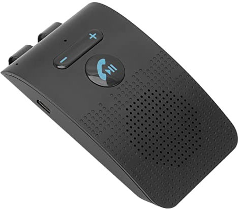 Dpofirs Bluetooth 5.0 Hands Free Cell Phone Car Kit, Dual Connection Car Bluetooth Speaker, Automatic Connection, Car Handsfree Speakerphone For Cell Phone