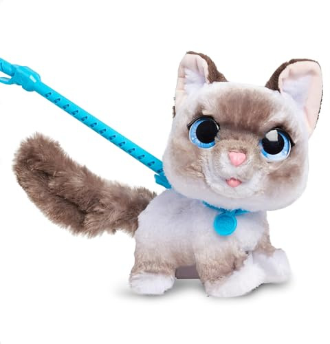 furReal Wag-A-Lots Kitty interaktiv leksak, 20 cm stor, hoppande plyschkattunge med ljudeffekter, mjuk gosig leksak, barnleksak från 4 år från Just Play