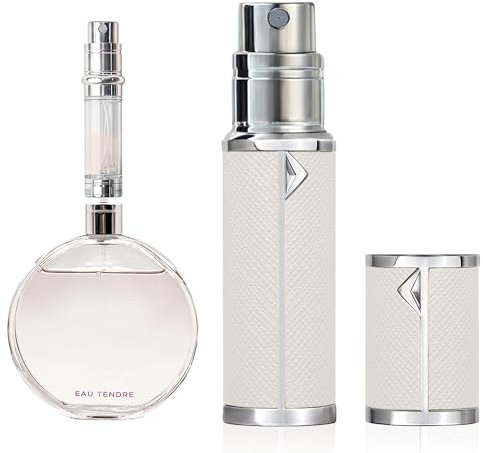 muilsae AB00WH Perfume atomizer,Refillable Perfume Bottle, Pocket Cologne atomizer, Bottom Fill, Suitable for travel and vacation, birthday and anniversary,5ml(White)
