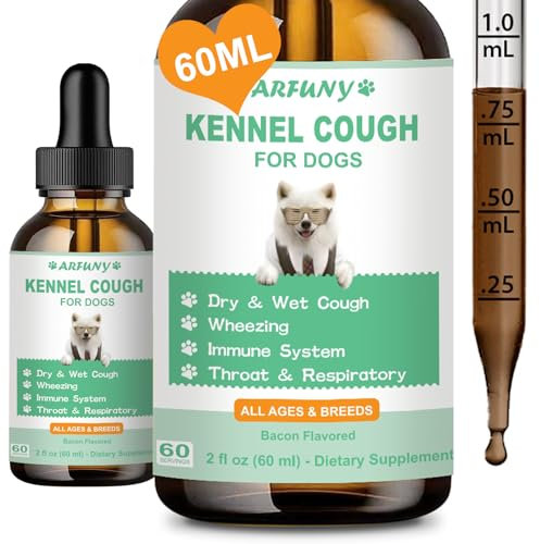 Tosse del Cane - Calma e Allevia la Tosse - per Sostenere le vie Respiratorie e il Sistema Immunitario - Integratore Alimentare per Cani - Composizione con Ingredienti Naturali - 60ML