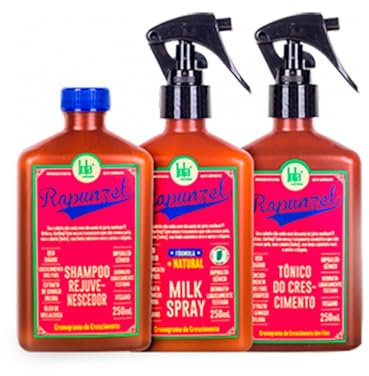 Lola Fron Rio Rapunzel Pack 3 pezzi - Kit di Cura dei Capelli con Tônico, Shampoo e Spray alla Vaniglia per Capelli Lunghi, Resistenti e Brillanti - Ideale per Donne e Uomini Adulti