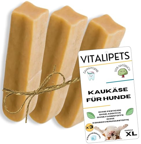 Tuggost för Hundar | Storlek XL Hund från 15 till 20 kg - Set om 3 | Premium Himalaya Yak | Tandvård & Proteinrik | 100% Naturlig | Ultra-Resistent | Långvarig Tuggleksak | Mineraler