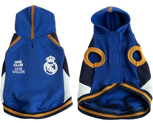 Sudadera para Perro Polar Fleece Real Madrid – Abrigo Térmico para Mascotas, Suave y Cálida, Ajuste Cómodo, Diseño Oficial de Fútbol, Ideal para Invierno
