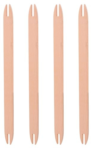 Mipcase Navette de Tissage en Bois Grosse Taille Lot de 4 Pièces pour Métier à Tisser DIY Outil Artisanal pour Couture et Tricot, Accessoire de Tissage Manuel, Navette à Tricoter