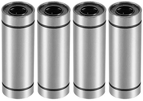 sourcing map 4 Stück Linearkugellager LM10UU Extra Lange, 10 mm Bohrungsdurchm. 19 mm Außendurchm. 55 mm Länge