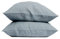 My Linen Home Kissenbezug 40x80 Leinen 2er Set| Hochwertiger Kopfkissenbezug in Grau Blau | 100% Stonewashed Leinen Bettwäsche | Made in EU | Antiallergisch & Hautverträglich