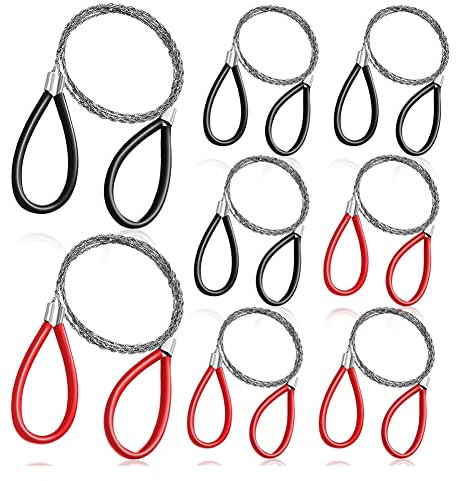 Sxdluzi 8 Piezas Cable Tubería PVC Cortador de Alambre Acero Inoxidable Cuerda Bolsillo Mano Corte para Acampar
