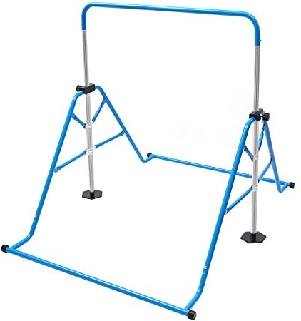 Acesunny Barre de gymnastique pour enfant de 100 à 150 cm - Pliable horizontalement - Pour la maison - Bleu