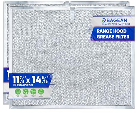 Bagean Stove Hood Vent Filter 11.8 x 14.3 BPS1FA30 - Compatible with NuTone Allure & Broan Range Hood Filter Replacement 99010299 - Fits QS1 QS2 30 Hoods - Blocks Grease & Filters Oven Air (2-Pk)