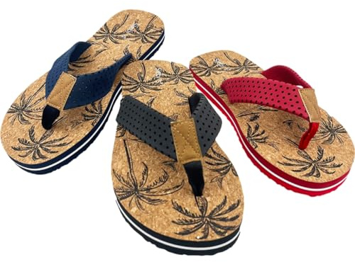 Siebi's Sandalias surfistas para hombre | Sandalias de moda de corcho y EVA | Sandalias de playa | Vacaciones | Sandalias de bienestar, gris, 45/46 EU