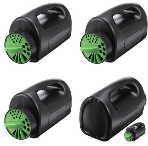 4 Stück Rasensamenstreuer - Streugutbehälter Und Handstreuer Geeignet - Handstreuer Für Rasensamen, Eisschmelzsalz, Kalzium, Enteiser, Unkraut- Und Futterstreuer, 2 Liter, Verstellbare Lochgröße