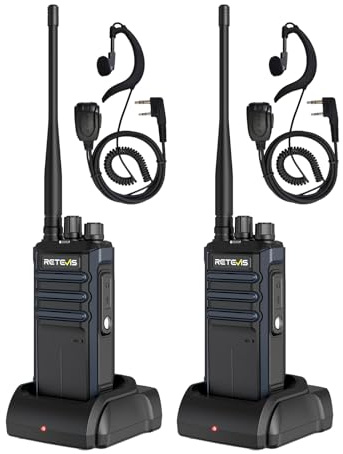 Retevis RT86A Long Range Walkie Talkie, Professional Two-Way Radio for Adults, 2500mAh, High Power Handheld Group Call Radio, Construction, Logistics and Transportation (Black, 2pcs)