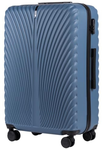 Wings Koffer Hartschale - 75,5 x 48 x 30 cm Groß Reisekoffer & Trolleys - Ultraleicht Rollkoffer mit Rollen - Koffer Trolley Handgepäck - Hartschalenkoffer Mit Schloss - Trolley Klein für Flugzeug