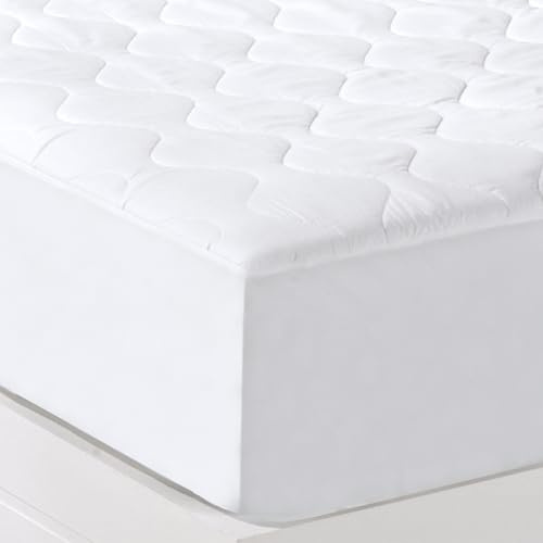 Hipermanta Protector de Colchon Cama 90 cm Transpirable. Funda de Colchon Acolchada Silencioso. Ecologica Antiacaros. Calidad Suave Comodo. Cama 90 x 190/200 cm