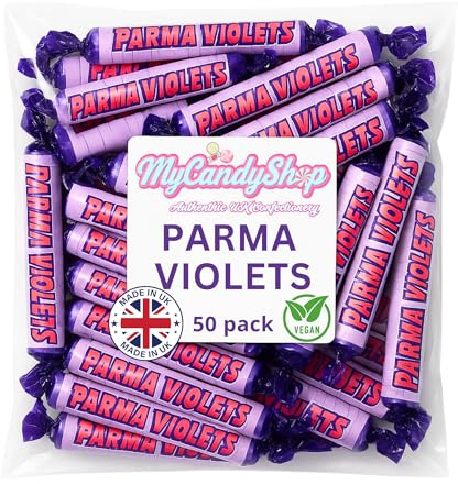 Swizzles Sweets Parma Violets - 50 x Parma Violets Sweets - Individually Wrapped Vegan & Halal Freindly - Great for Halloween, Parties, Gifting & Sharing