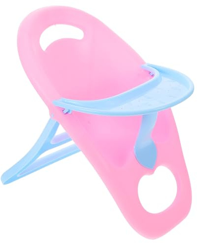 FUNNETOYU Seggiolone per Bambole Miniatura Portatile Facile da Assemblare Accessorio per Play e Dollhouse Decoration Sedia Pappa Bambole Leggera e Adorabile