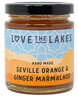 Love the Lakes Seville Orange & Ginger Marmalade - 227g Jar | Sweet, Sharp & Zesty Spread | Hand Made in Cumbria
