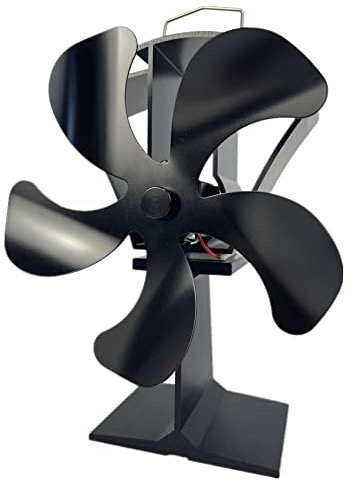 Tomersun Ventilateur de poêle à bois à 5 lames pour poêle à bois, ventilateur alimenté par la chaleur