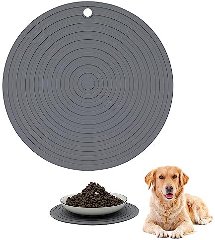 WeddHuis Leckmatte Hund, Schleckmatte Silikonmatte Rund, Napfunterlage, Hundenapf Unterlage, Katzen Silikonmatte - Geeignet für Mittlere und Kleine Haustiere