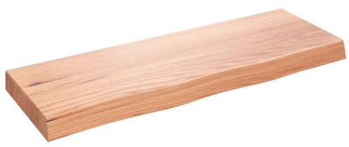 vidaXL Encimera de Baño, Tablero Plegable de Mesa, Encimera de Estantería Escritorio, Encimera para Armario, Madera Maciza Tratada Marrón Claro
