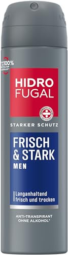 Hidrofugal MEN FRISCH & STARK Spray, Deo Spray mit starkem Antitranspirant Schutz, Deo für Männer mit erfrischendem Duft ohne Ethylalkohol (150 ml)