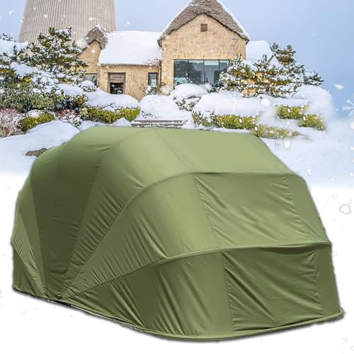 MOFGOE Copertura per Tenda per Auto Pieghevole Resistente, tettoia per Posto Auto Coperto antigrandine Impermeabile Mobile Pieghevole semiautomatica, tettoia per Posto Auto Coperto,5.5 * 2.5 * 2.3M