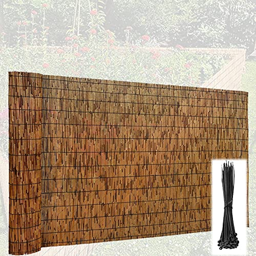 Rotolo di recinzione in bambù per esterni, cortile, patio, 1,2 m, in bambù naturale, tenda per la privacy per balcone, 175 x 800 cm