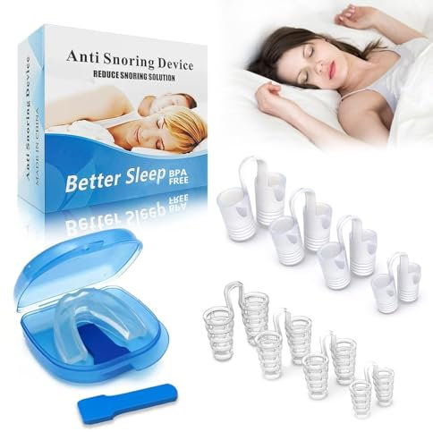 Schnarchstopper,Anti Schnarch,Verbesserung Der Atmung,Verbessern Den Schlaf,Wiederverwendbares SchnarchgeräT,Halten Sie Gut Atmen,Einfach Zu Bedienen,Physikalische Therapie