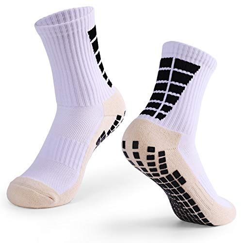 Lixada Calcetines antideslizantes, 1 Par/ 3 Pares, Transpirables, Resistentes al desgaste, Calcetines Deportivos Hombres/Mujer para Fútbol/Baloncesto/Correr/Senderismo