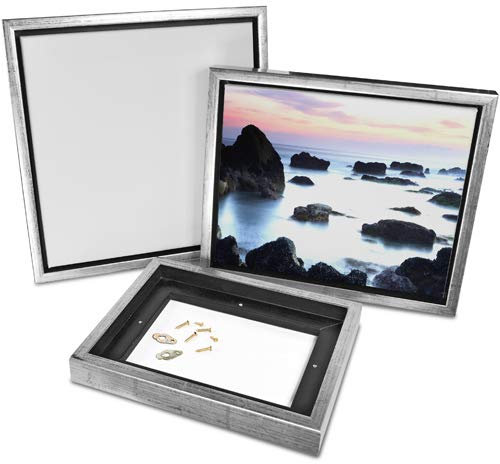 Besthobby Bilderrahmen für Keilrahmen - antiksilber (54x 74cm (50x70cm)) Bilderrahmen Keilrahmenbilder Leinwand Hochzeit Künstlerbedarf Bild Rahmen