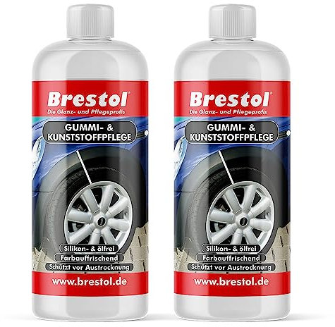 REIFENPFLEGE silikonfrei 2x 500 ml (7591.1) Reifenglanz Spoilerpflege Spoilerglanz Zierleistenpflege Zierleistenglanz Gummimattenpflege Farbauffrischer