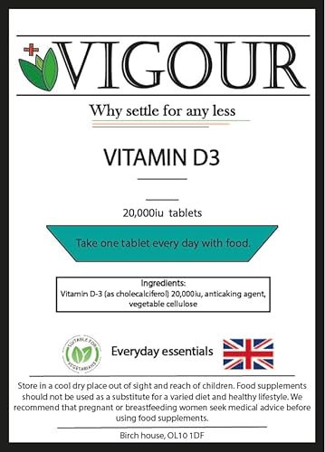 Vitamin D3-30 High Strength 20,000iu Tablets