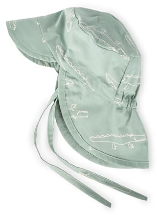 Sigikid Baby - Jungen Schirm-mütze Nackenschutz Uv-Schutz 40+ Mit Bindebändchen Sonnenhut, Grün, 40 EU