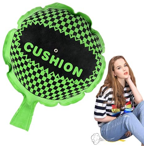 Cojín de Pedorretas | 16/20/25 Cm Cojin de Pedos | Cojín Inflable Reutilizable Articulos de Broma Pedos | Juego de Juguetes de Pedos Broma | Set de Broma con Bolsa de Pedos para Niños Y Adultos