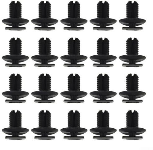 Lot de 20 clips de garniture de doublure de roue pour Mercedes Sprinter Vito Panneau intérieur Fixation de porte 8 mm Rivets en plastique noir Collier de 20 mm