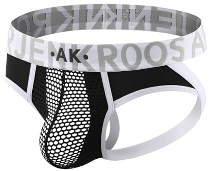 Arjen Kroos Jockstrap herr sportsuspension med nät andas underkläder stringtrosor herr sexig stringtrosa tanga, S~XXL