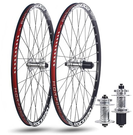 24/26/27,5/29 Zoll MTB Laufradsatz Aluminiumlegierung Felgen 32 Loch Steckachse Vorderrad 12/15 X 100 Mm Hinterrad 12 X 142 Mm Laufrad Scheibenbremse Nabe for 7-11-fach(Silver,27.5''_TA 100 * 12MM)