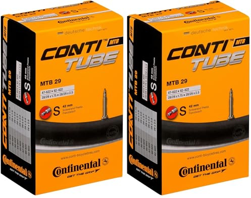 Continental Air Tube - Bicycle MTB 29 inch Bicycle Tube, Black, 47/62-622, 01821810000 (Pack of 2)
