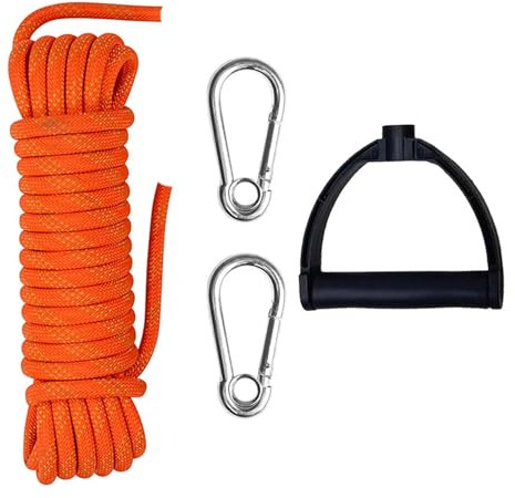 Oxxggkao Cuerda de esquí acuático con mango de nailon para remolque, carrito de remolque para wakeboard, rodillas, snowboard, equipo de nailon duradero